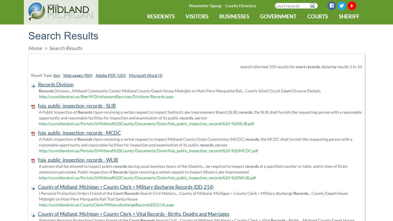 Search Results - co.midland.mi.us
