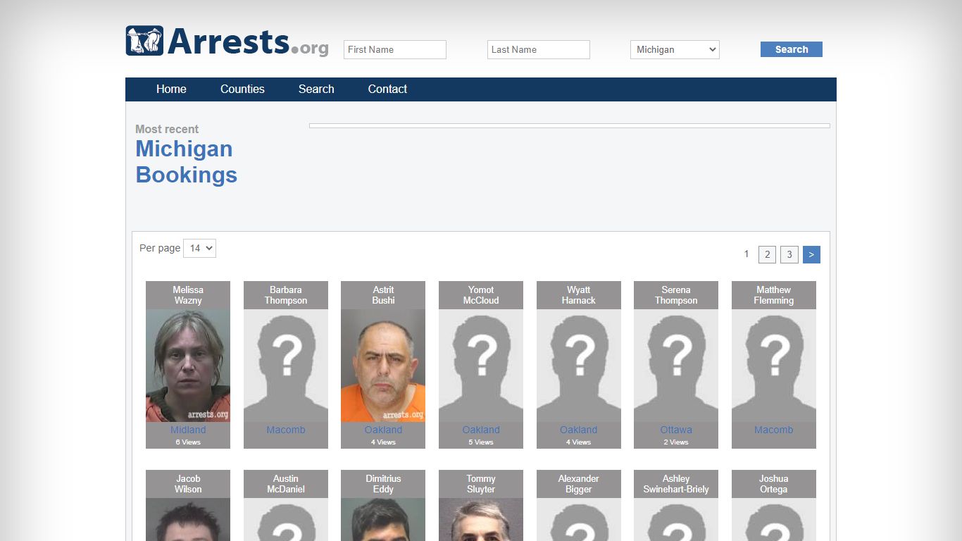 Michigan Arrests and Inmate Search